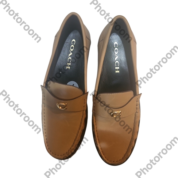 COACH Women Jolene Slip on Loafer Flat Toffee Brown Preppy Size 7B CK 017 - Picture 3 of 9
